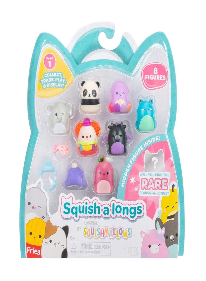 Squish-a-longs 8 Pack - 1” Mini-Squish with 2 Accessories, 1 Ring, and a Collector’s Guide - Collect, Trade, & Play - Image 1